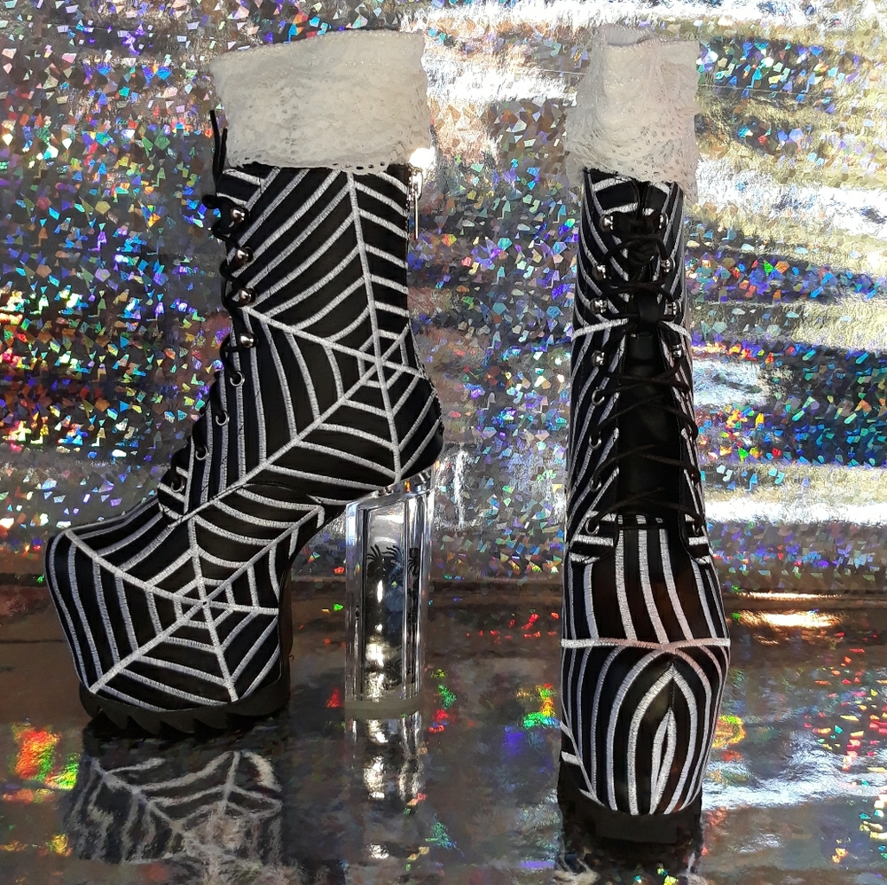 Webs We Weave Dollybae platform boot dollskill